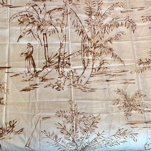 Tropical Brown Print Fabric